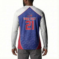 World Football 2026 Afro-Haiti Custom Button Sweatshirt Together For Ayiti Blue Style