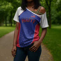 World Football 2026 Afro-Haiti Custom Cross Shoulder Shirt Together For Ayiti Blue Style - Wonder Print Shop