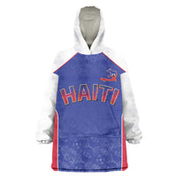 World Football 2026 Afro-Haiti Custom Kid Wearable Blanket Hoodie Together For Ayiti Blue Style - Wonder Print Shop