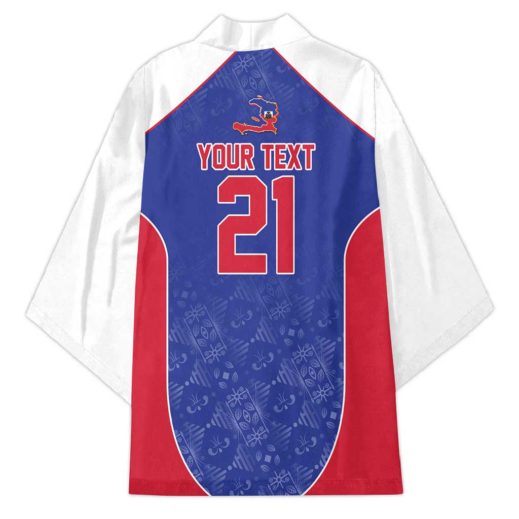 World Football 2026 Afro-Haiti Custom Kimono Together For Ayiti Blue Style - Wonder Print Shop