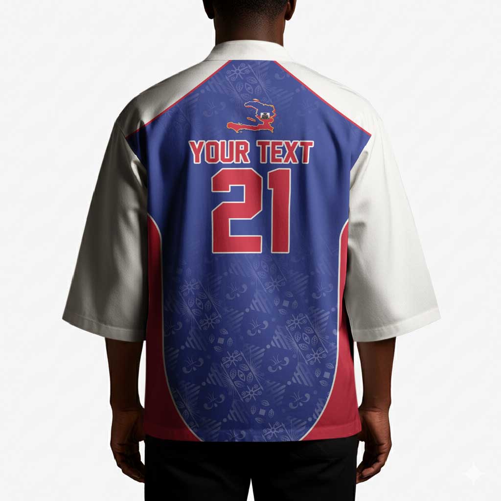 World Football 2026 Afro-Haiti Custom Kimono Together For Ayiti Blue Style - Wonder Print Shop