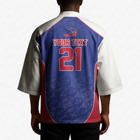 World Football 2026 Afro-Haiti Custom Kimono Together For Ayiti Blue Style - Wonder Print Shop