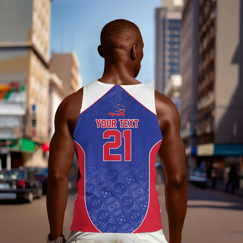 World Football 2026 Afro-Haiti Custom Men Tank Top Together For Ayiti Blue Style - Wonder Print Shop