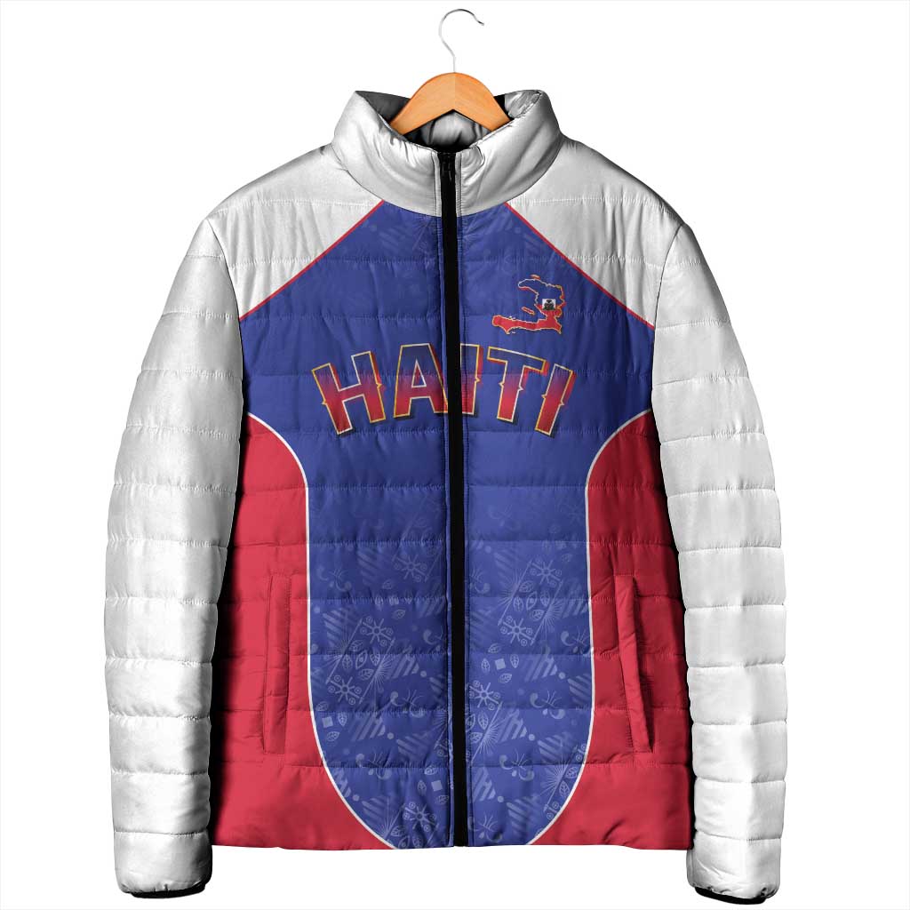 World Football 2026 Afro-Haiti Custom Padded Jacket Together For Ayiti Blue Style - Wonder Print Shop