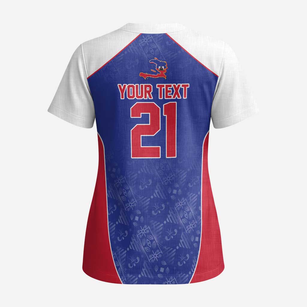 World Football 2026 Afro-Haiti Custom Scrub Top Together For Ayiti Blue Style - Wonder Print Shop