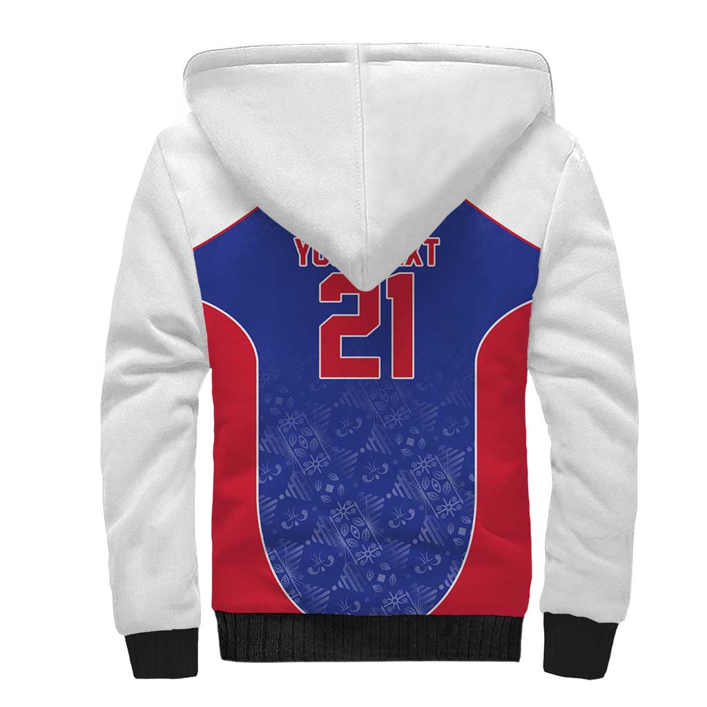 World Football 2026 Afro-Haiti Custom Sherpa Hoodie Together For Ayiti Blue Style - Wonder Print Shop