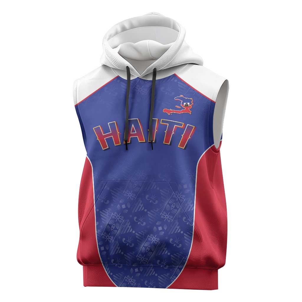 World Football 2026 Afro-Haiti Custom Sleeveless Hoodie Together For Ayiti Blue Style - Wonder Print Shop