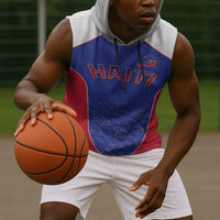 World Football 2026 Afro-Haiti Custom Sleeveless Hoodie Together For Ayiti Blue Style - Wonder Print Shop