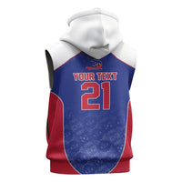 World Football 2026 Afro-Haiti Custom Sleeveless Zip Hoodie Together For Ayiti Blue Style - Wonder Print Shop