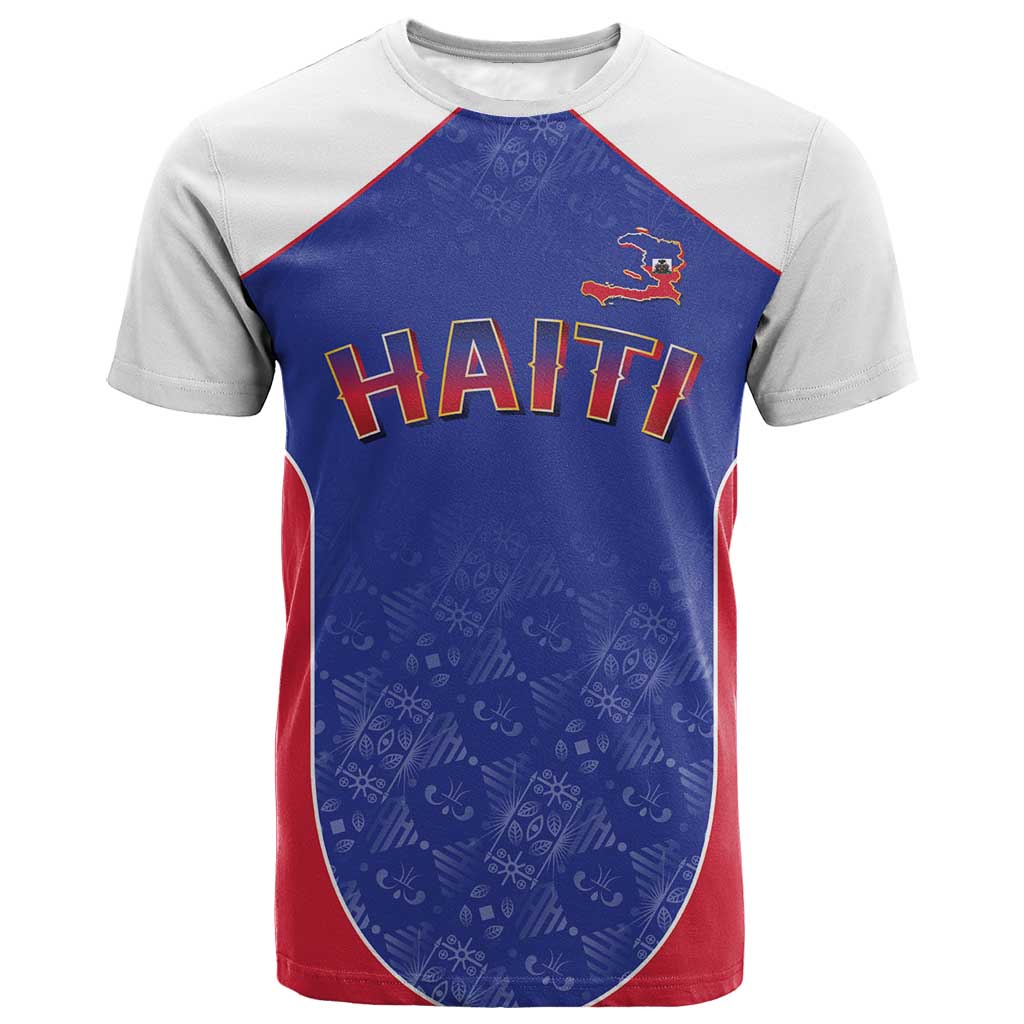 World Football 2026 Afro-Haiti Custom T shirt Together For Ayiti Blue Style LT9