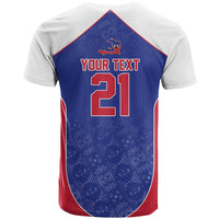 World Football 2026 Afro-Haiti Custom T shirt Together For Ayiti Blue Style LT9