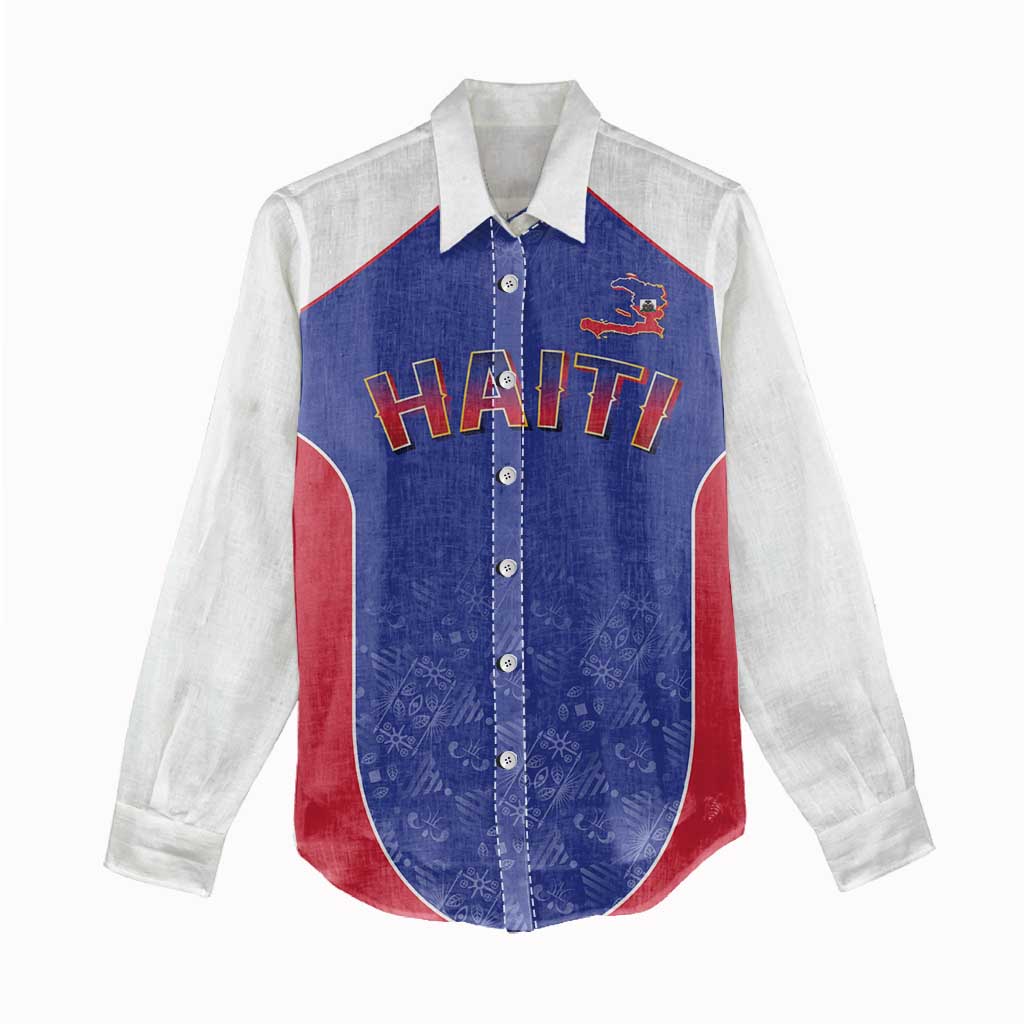 World Football 2026 Afro-Haiti Custom Women Casual Shirt Together For Ayiti Blue Style - Wonder Print Shop