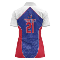 World Football 2026 Afro-Haiti Custom Women Polo Shirt Together For Ayiti Blue Style LT9