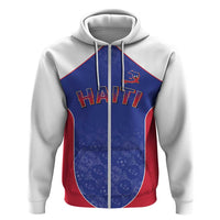 World Football 2026 Afro-Haiti Custom Zip Hoodie Together For Ayiti Blue Style - Wonder Print Shop