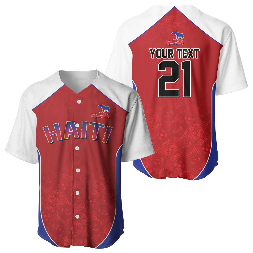 World Football 2026 Afro-Haiti Custom Baseball Jersey Together For Ayiti Red Style LT9