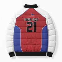 World Football 2026 Afro-Haiti Custom Bomber Puffer Jacket Together For Ayiti Red Style - Wonder Print Shop