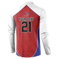 World Football 2026 Afro-Haiti Custom Button Sweatshirt Together For Ayiti Red Style