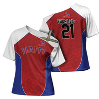 World Football 2026 Afro-Haiti Custom Cross Shoulder Shirt Together For Ayiti Red Style - Wonder Print Shop