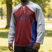 World Football 2026 Afro-Haiti Custom Hockey Jersey Together For Ayiti Red Style - Wonder Print Shop
