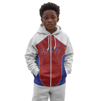 World Football 2026 Afro-Haiti Custom Kid Hoodie Together For Ayiti Red Style - Wonder Print Shop