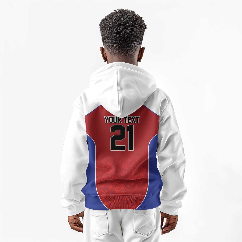 World Football 2026 Afro-Haiti Custom Kid Hoodie Together For Ayiti Red Style - Wonder Print Shop