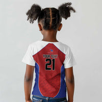 World Football 2026 Afro-Haiti Custom Kid T shirt Together For Ayiti Red Style LT9