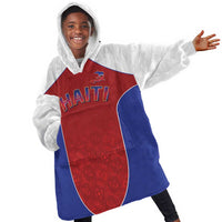 World Football 2026 Afro-Haiti Custom Kid Wearable Blanket Hoodie Together For Ayiti Red Style - Wonder Print Shop