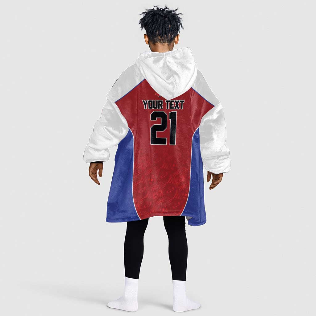 World Football 2026 Afro-Haiti Custom Kid Wearable Blanket Hoodie Together For Ayiti Red Style - Wonder Print Shop