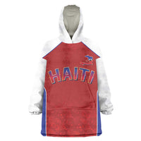 World Football 2026 Afro-Haiti Custom Kid Wearable Blanket Hoodie Together For Ayiti Red Style - Wonder Print Shop