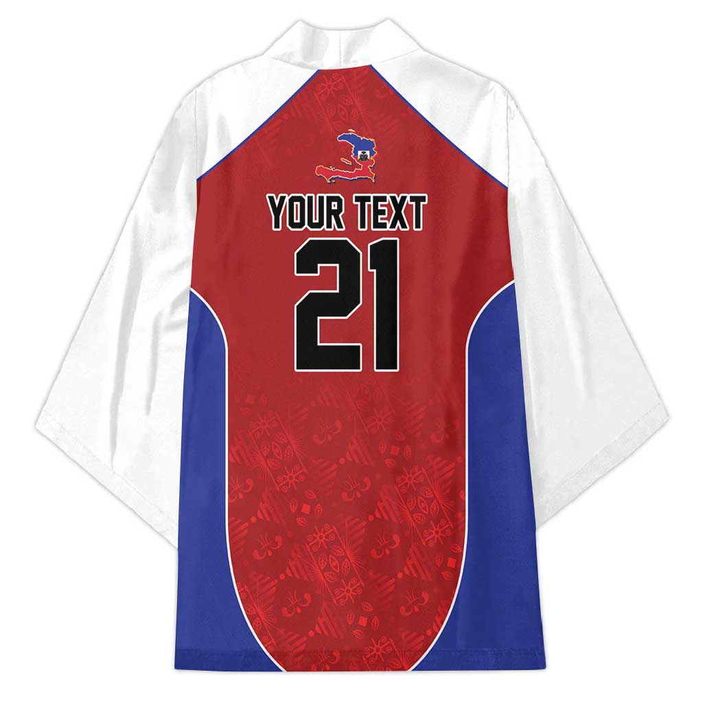 World Football 2026 Afro-Haiti Custom Kimono Together For Ayiti Red Style - Wonder Print Shop