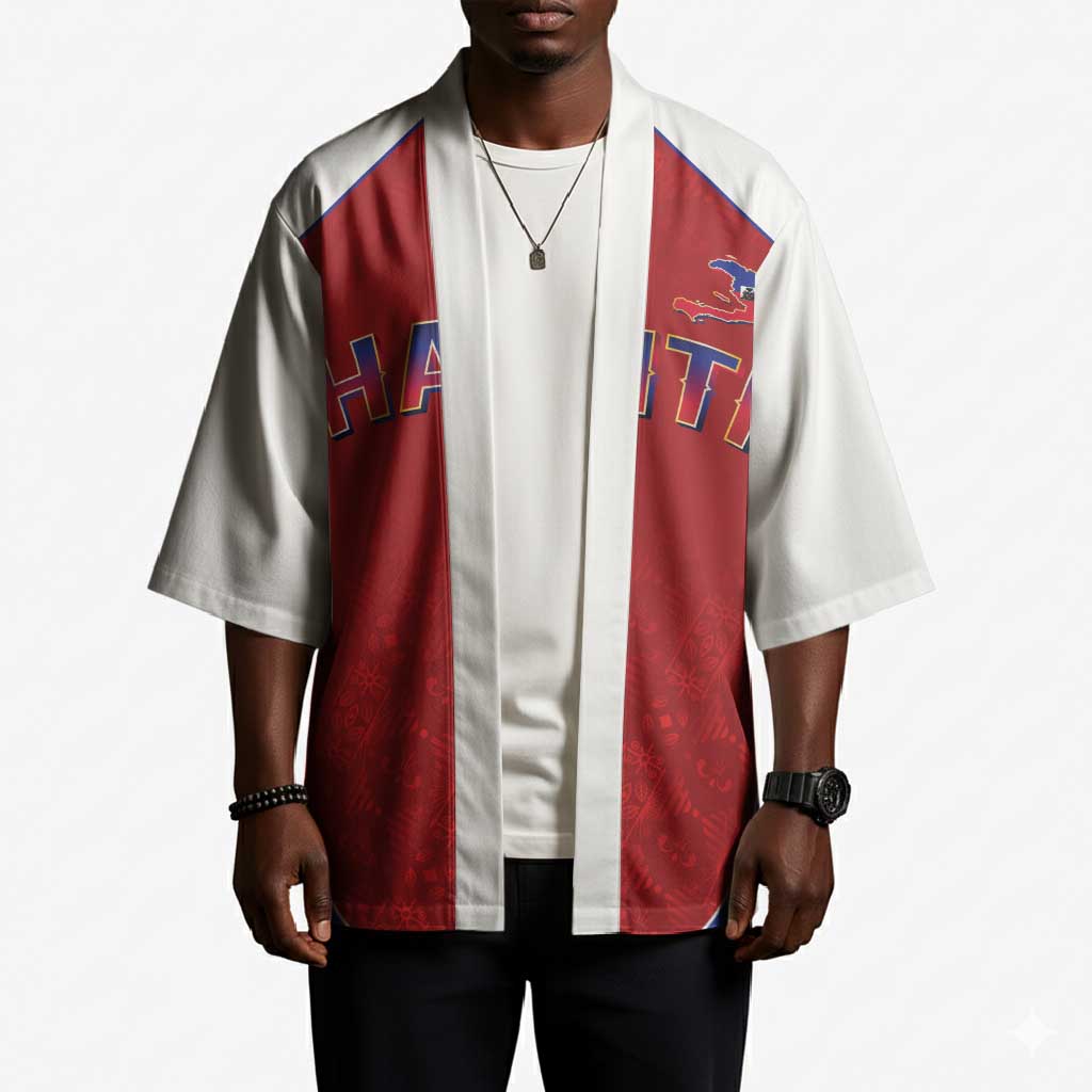 World Football 2026 Afro-Haiti Custom Kimono Together For Ayiti Red Style - Wonder Print Shop