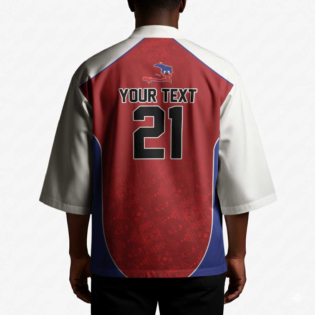 World Football 2026 Afro-Haiti Custom Kimono Together For Ayiti Red Style - Wonder Print Shop