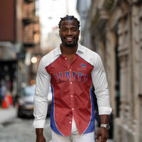 World Football 2026 Afro-Haiti Custom Long Sleeve Button Shirt Together For Ayiti Red Style - Wonder Print Shop