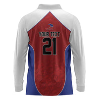World Football 2026 Afro-Haiti Custom Long Sleeve Polo Shirt Together For Ayiti Red Style - Wonder Print Shop