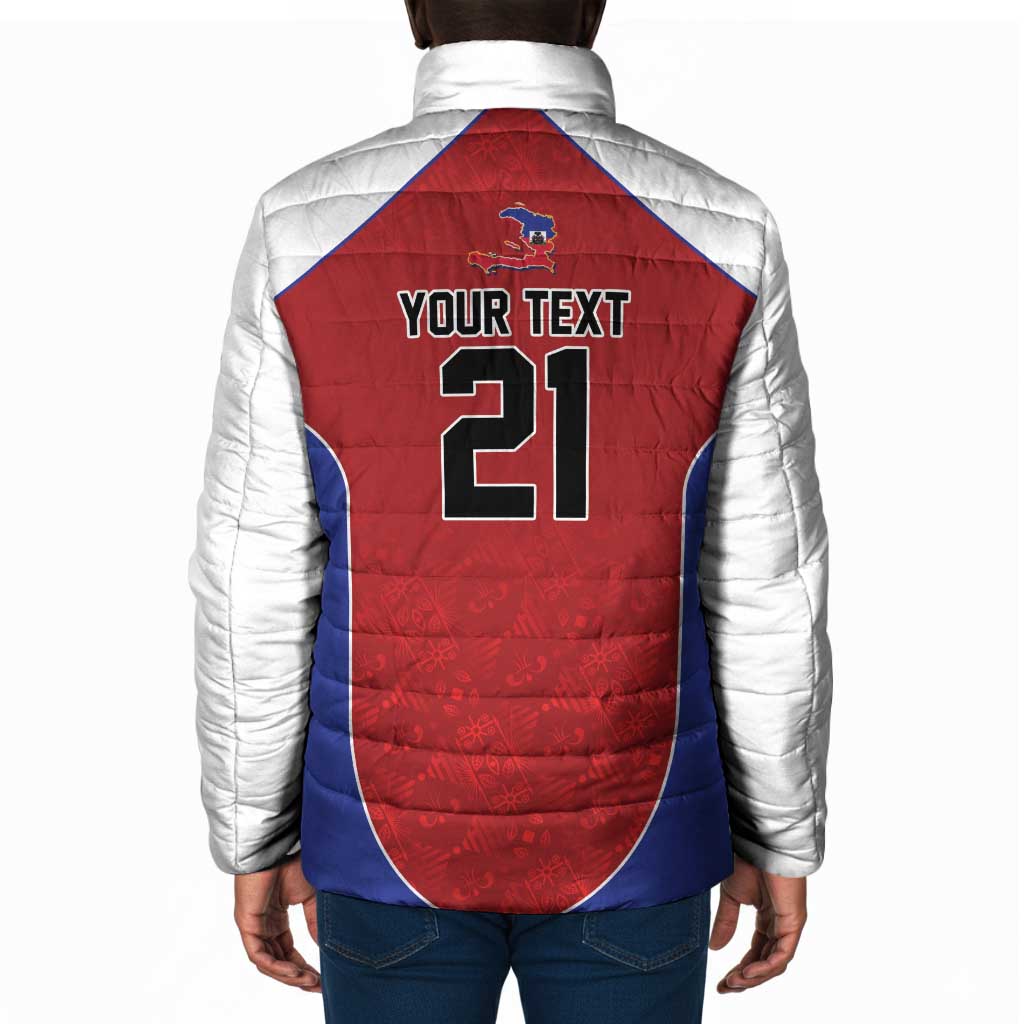 World Football 2026 Afro-Haiti Custom Padded Jacket Together For Ayiti Red Style - Wonder Print Shop