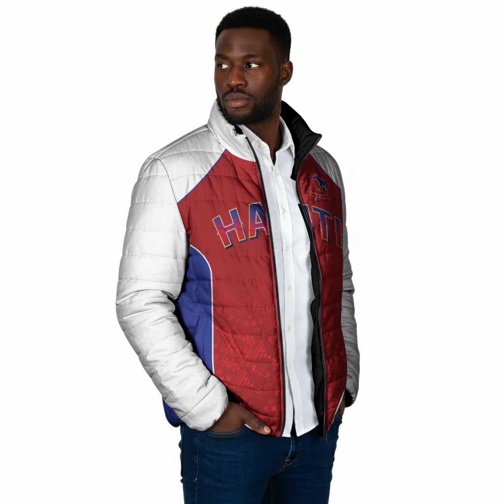 World Football 2026 Afro-Haiti Custom Padded Jacket Together For Ayiti Red Style - Wonder Print Shop
