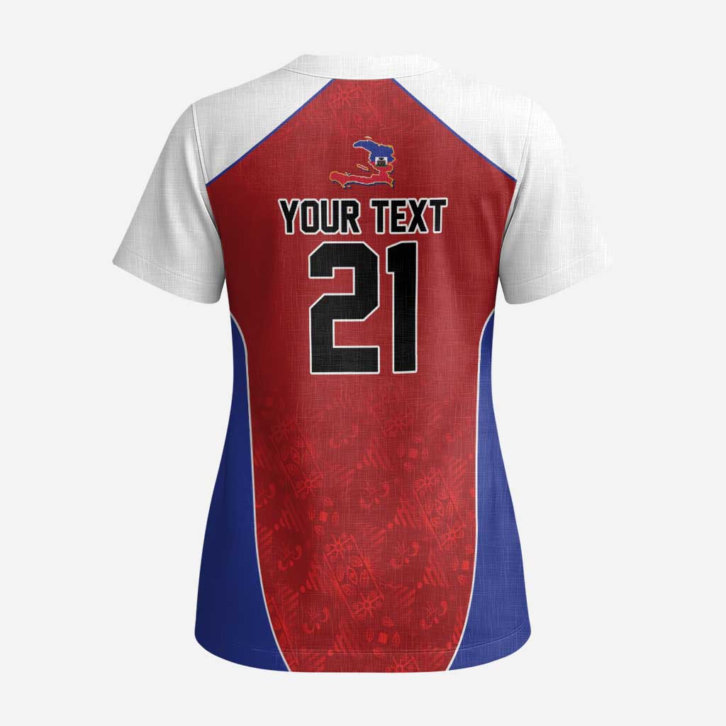 World Football 2026 Afro-Haiti Custom Scrub Top Together For Ayiti Red Style - Wonder Print Shop