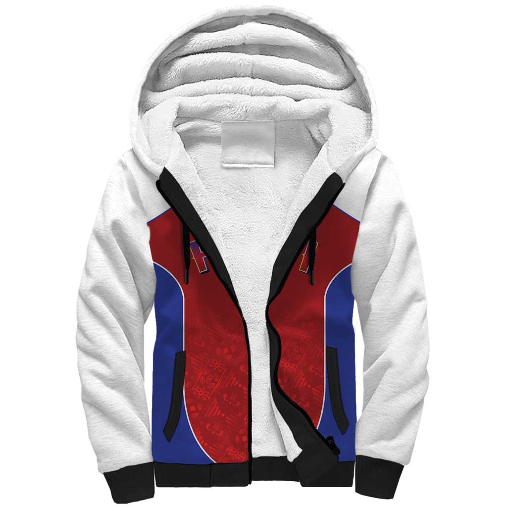 World Football 2026 Afro-Haiti Custom Sherpa Hoodie Together For Ayiti Red Style - Wonder Print Shop