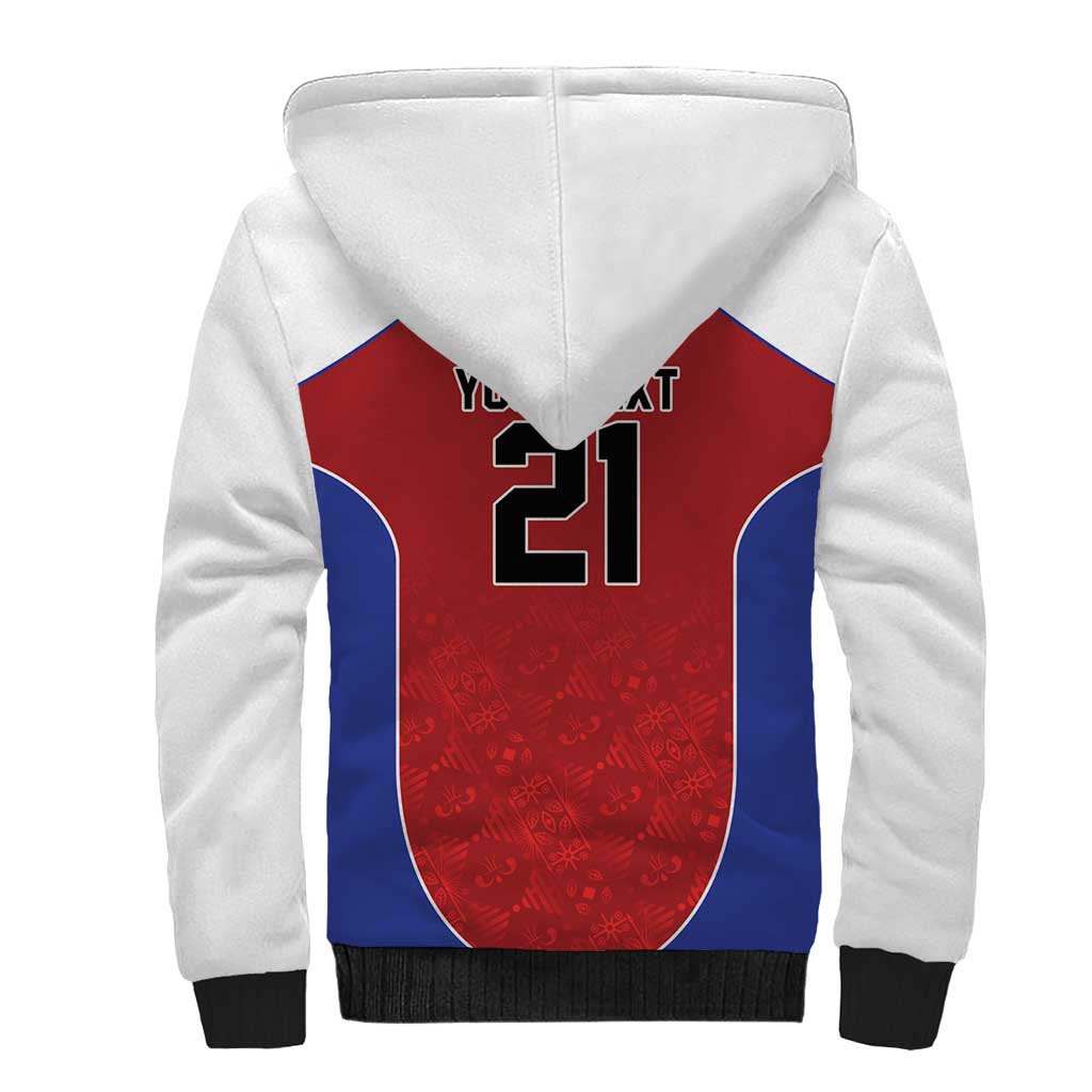 World Football 2026 Afro-Haiti Custom Sherpa Hoodie Together For Ayiti Red Style - Wonder Print Shop
