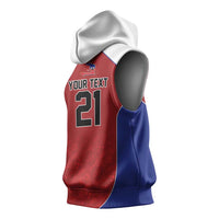 World Football 2026 Afro-Haiti Custom Sleeveless Hoodie Together For Ayiti Red Style - Wonder Print Shop