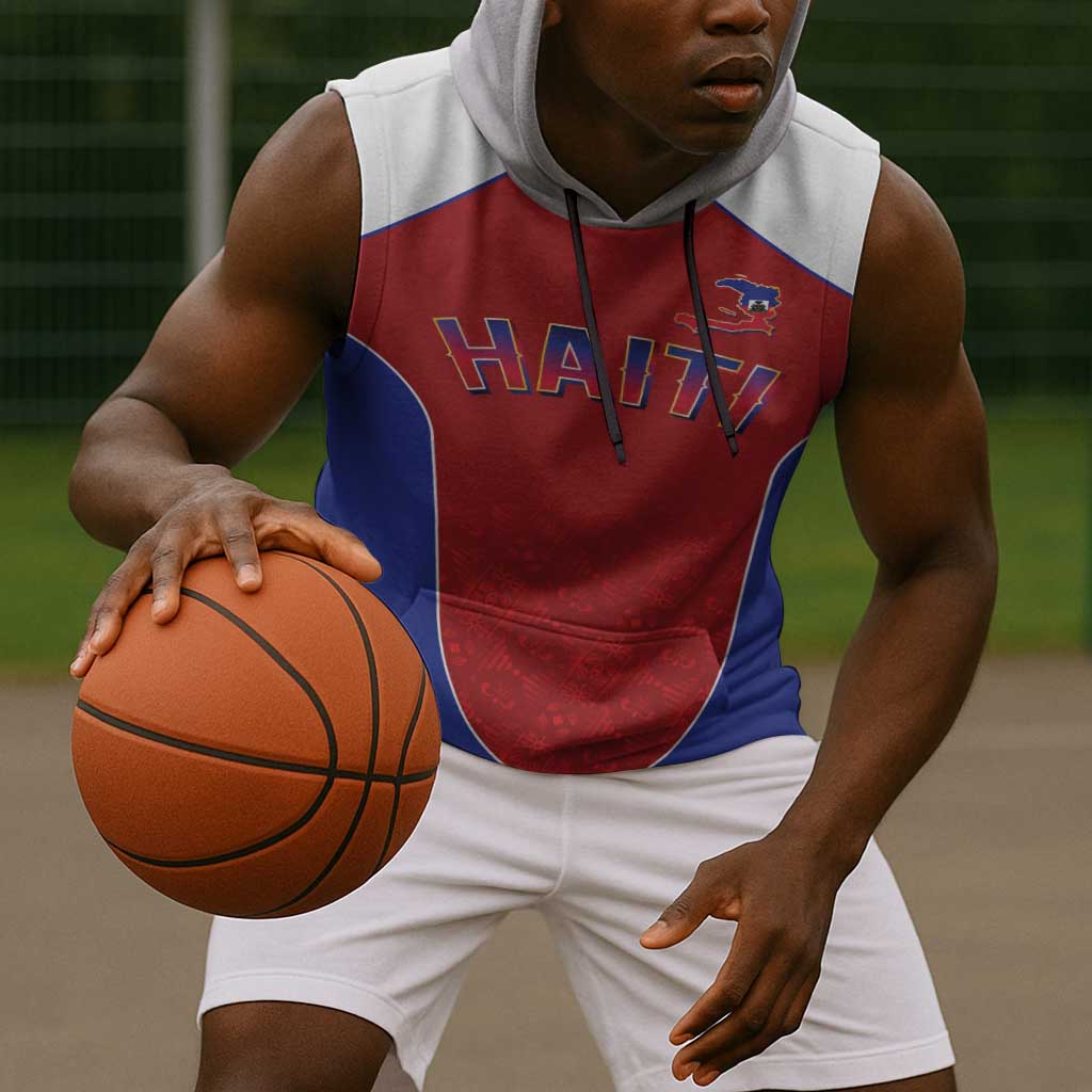 World Football 2026 Afro-Haiti Custom Sleeveless Hoodie Together For Ayiti Red Style - Wonder Print Shop