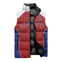 World Football 2026 Afro-Haiti Custom Sleeveless Puffer Jacket Together For Ayiti Red Style - Wonder Print Shop