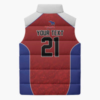 World Football 2026 Afro-Haiti Custom Sleeveless Puffer Jacket Together For Ayiti Red Style - Wonder Print Shop