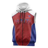World Football 2026 Afro-Haiti Custom Sleeveless Zip Hoodie Together For Ayiti Red Style - Wonder Print Shop