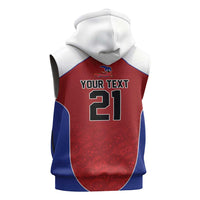 World Football 2026 Afro-Haiti Custom Sleeveless Zip Hoodie Together For Ayiti Red Style - Wonder Print Shop