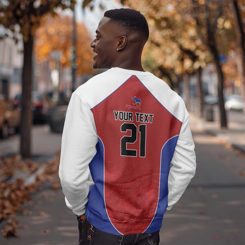 World Football 2026 Afro-Haiti Custom Sweatshirt Together For Ayiti Red Style - Wonder Print Shop