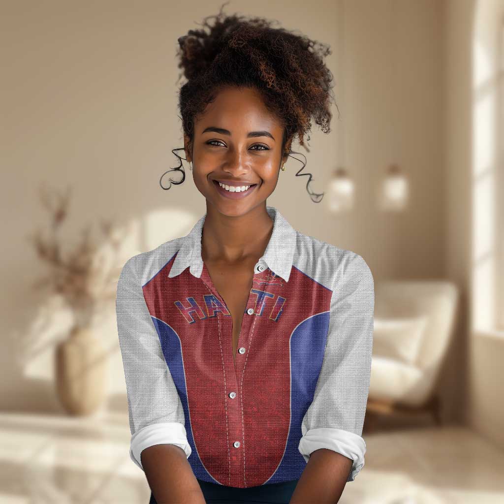 World Football 2026 Afro-Haiti Custom Women Casual Shirt Together For Ayiti Red Style - Wonder Print Shop
