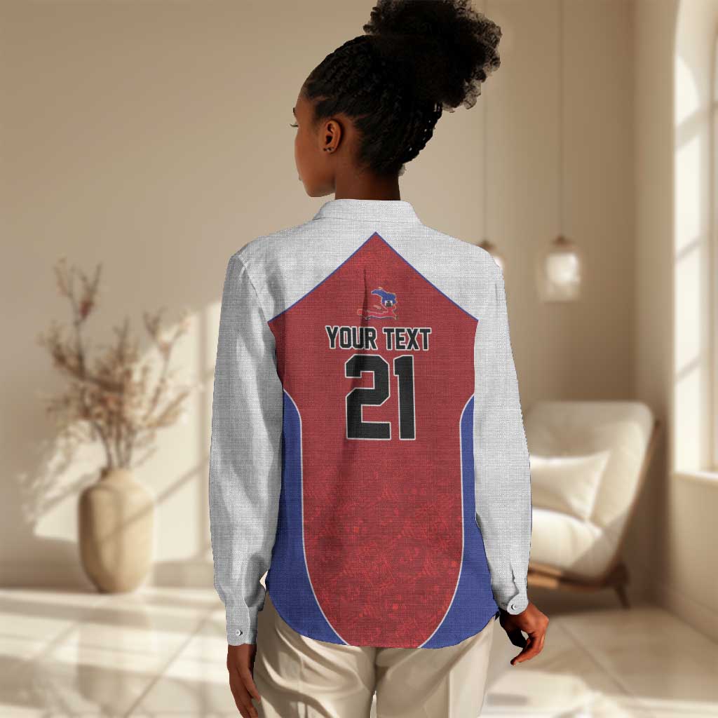 World Football 2026 Afro-Haiti Custom Women Casual Shirt Together For Ayiti Red Style - Wonder Print Shop