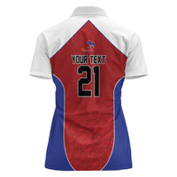 World Football 2026 Afro-Haiti Custom Women Polo Shirt Together For Ayiti Red Style LT9