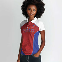 World Football 2026 Afro-Haiti Custom Women Polo Shirt Together For Ayiti Red Style LT9